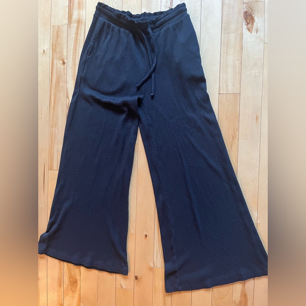Bell Bottom Breathable Black Loungewear Pants